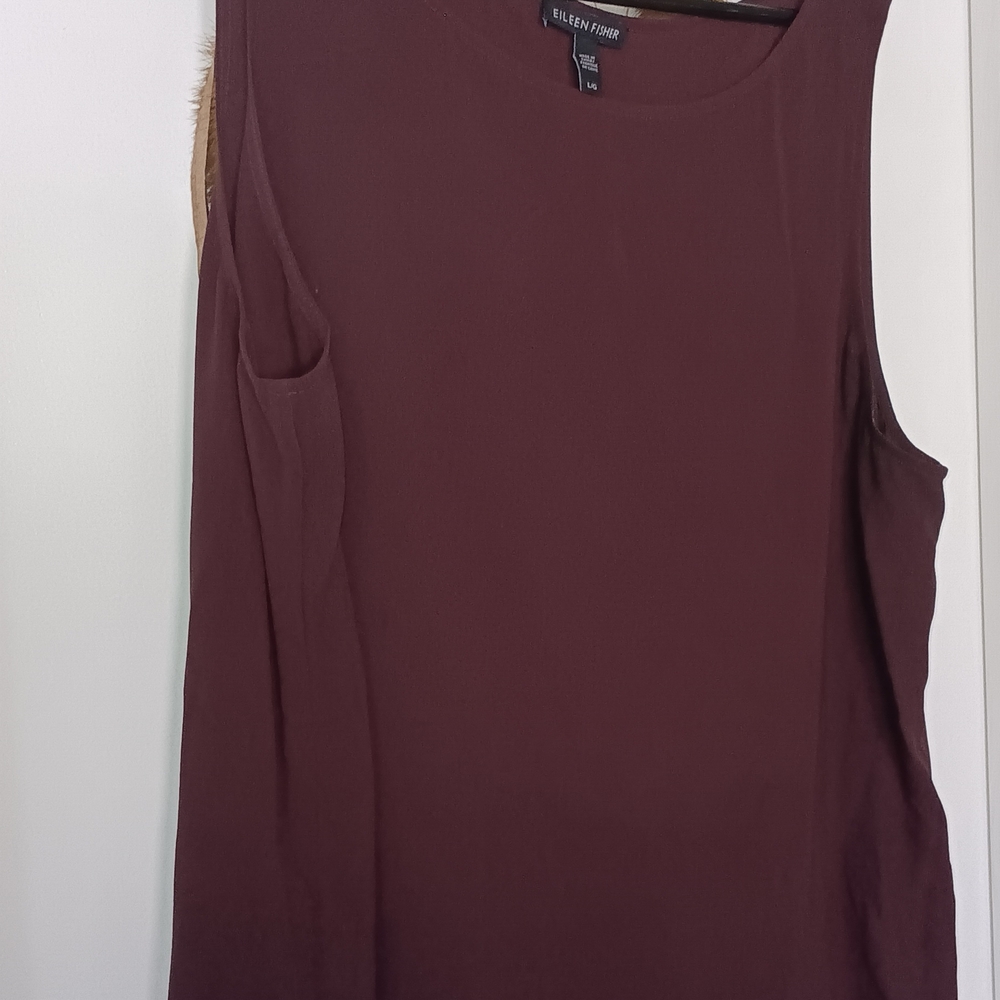 Eileen Fisher Women's Sleeveless Top - Deep Burgundy